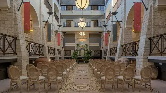 Atrium Ceremony Set Up