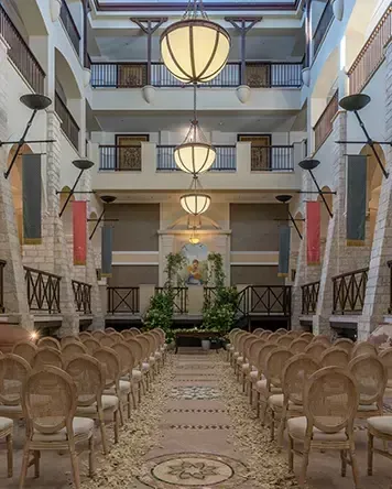 Atrium Ceremony Set Up